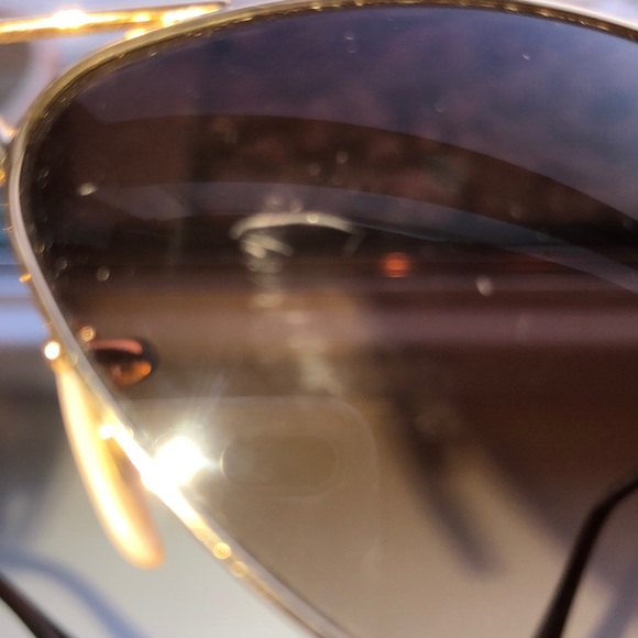 gold jr ray ban aviator sunglasses - Picture 4 of 6
